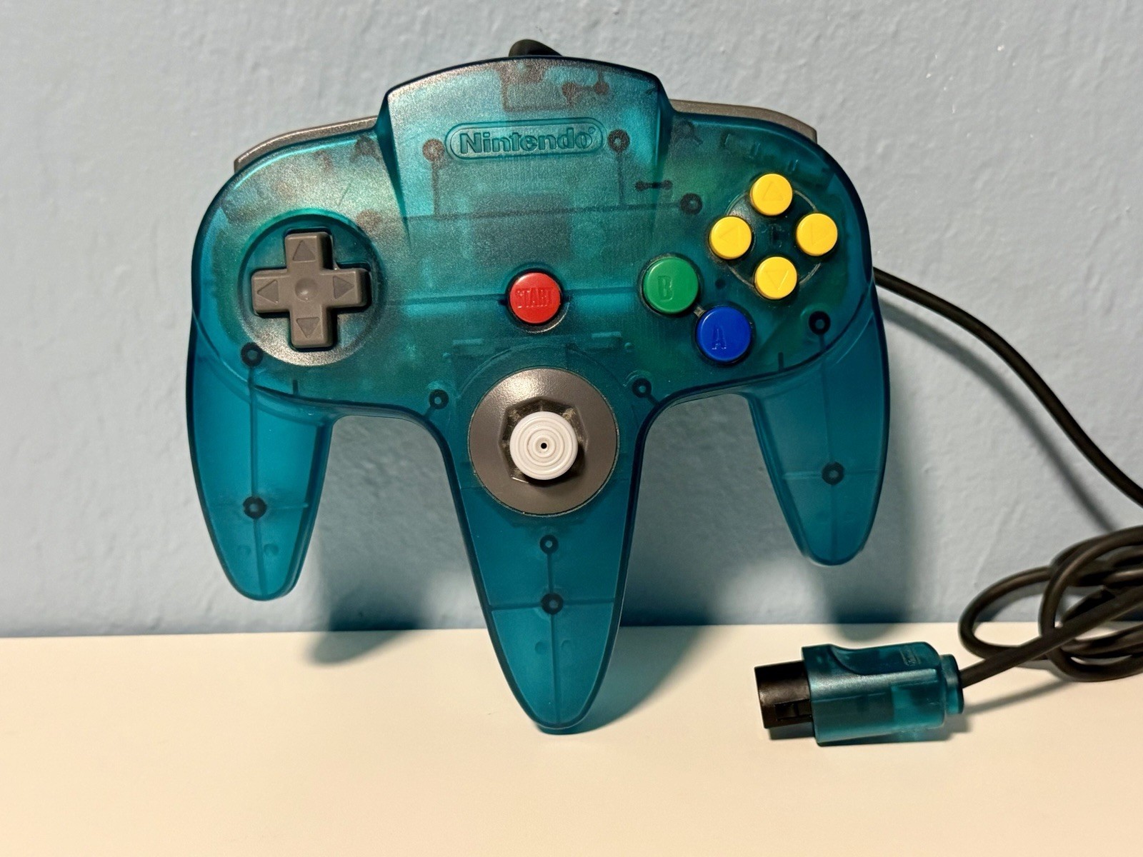 Nintendo 64 N64 OEM Ice Blue Controller Good Joystick Rare Authentic W/ Warranty