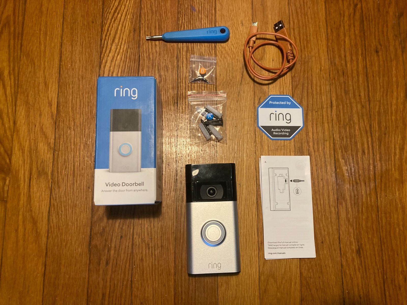 Ring 1080p Wireless Video Doorbell - Satin Nickel