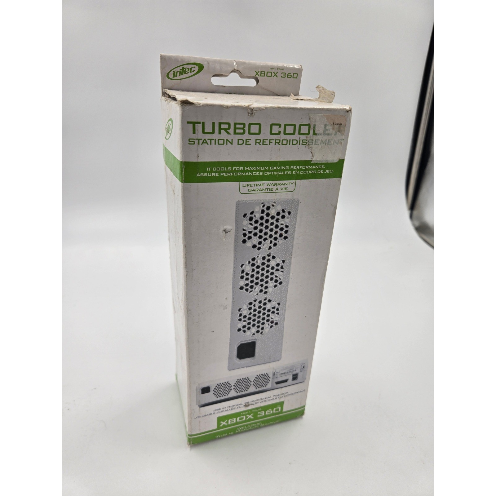 Intec Turbo Cooler for Xbox 360 White External Cooling Fan INTERCOOLER G8648 NEW