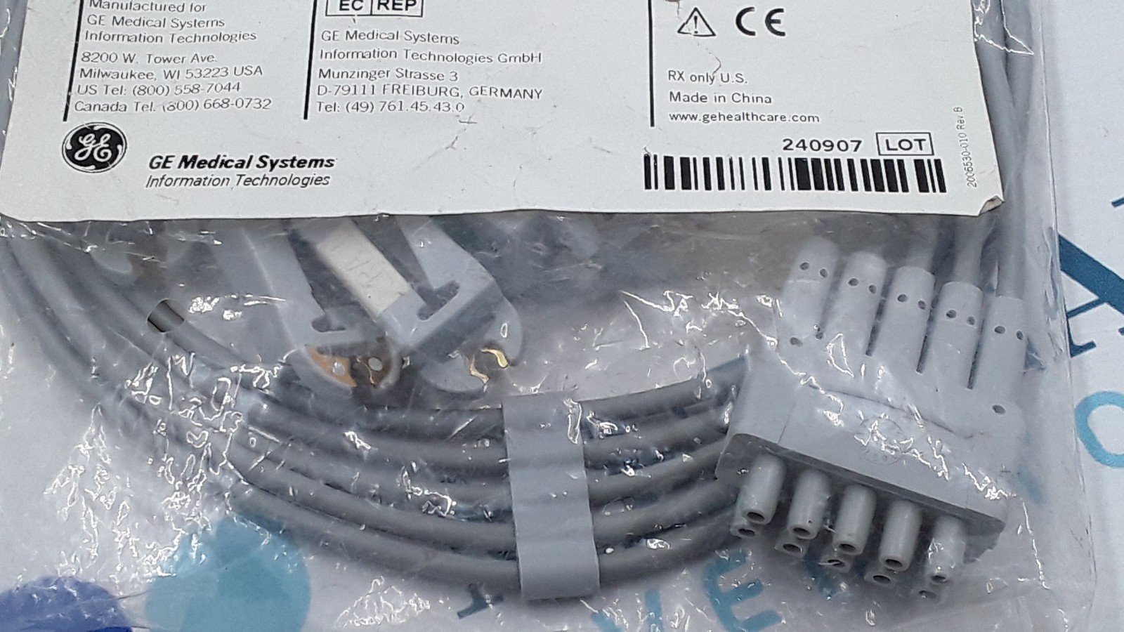 GE Multi Link Leadwire Set 5Ldwr Group Set Grabber AHA 29in REF 412681-001
