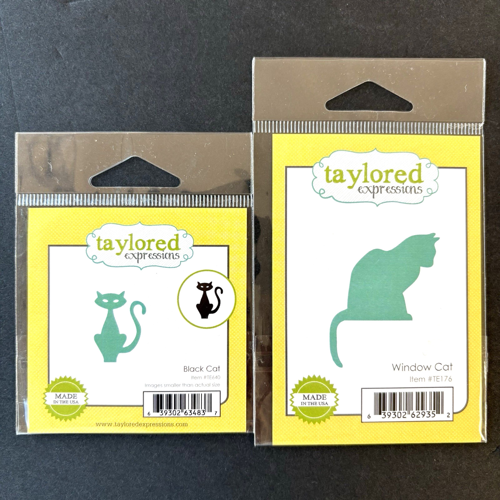 Taylored Expressions Black Cat Window LOT of 2 Sets Metal Cutting Dies New