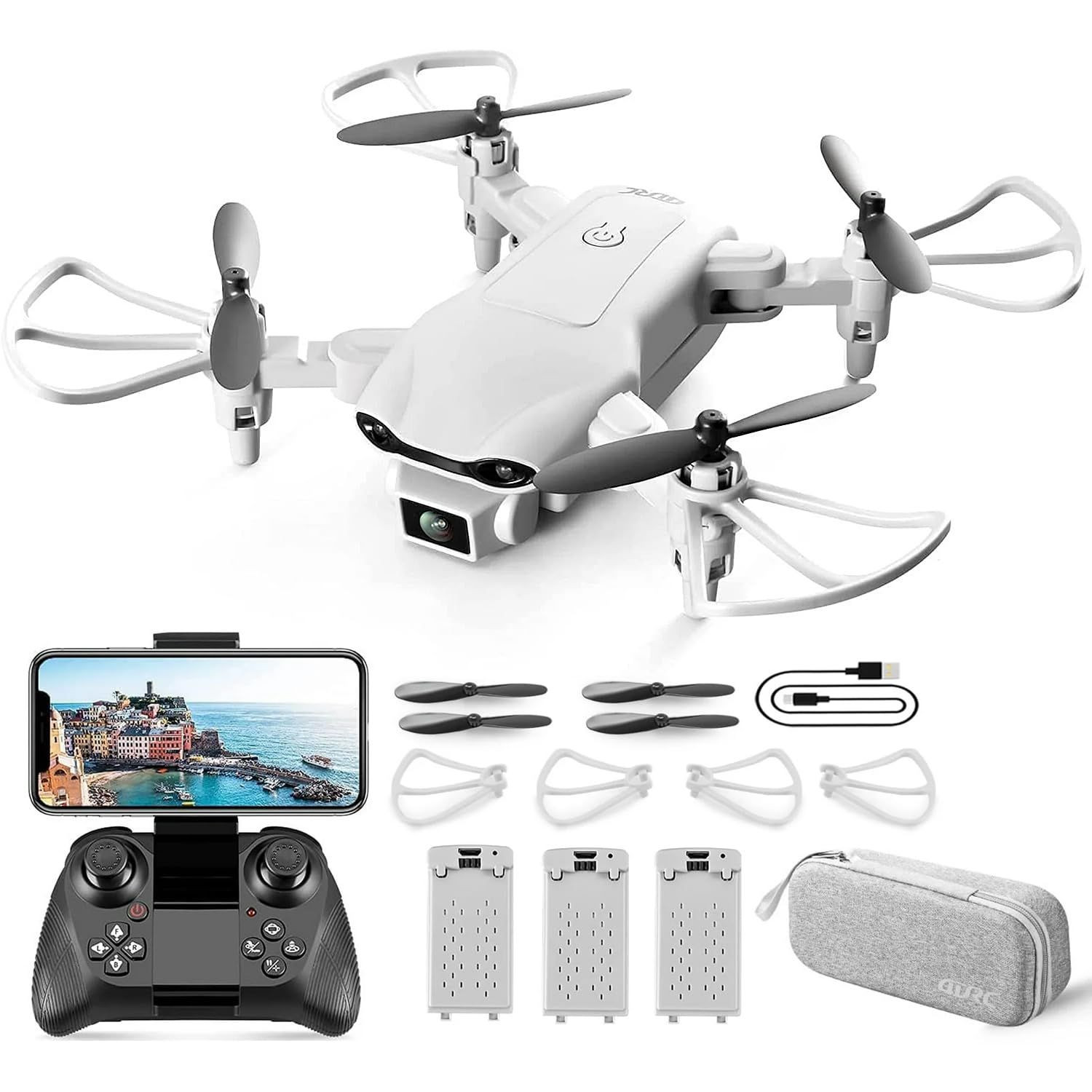 4DV9 Mini Drone with 1080P HD Camera for Kids Live 130mm x 120mm x 33mm, gray