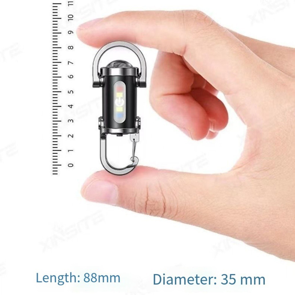 ABS Waterproof LED Keychain Flashlight with Multi Lighting Modes and