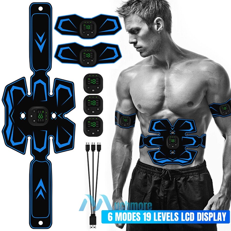 EMS Abdominal Muscle Toning Trainer ABS Stimulator Toner Fitness Binder Gym Belt