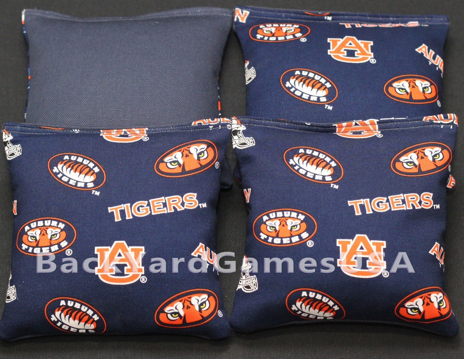AU AUBURN University TIGERS Cornhole Bean Bags 4 ACA Regulation Game Toss Bags