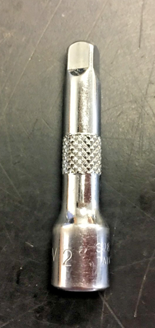 PM Cr-V 2", Chrome Socket Extensions Bar, 1/4" Drive, Taiwan