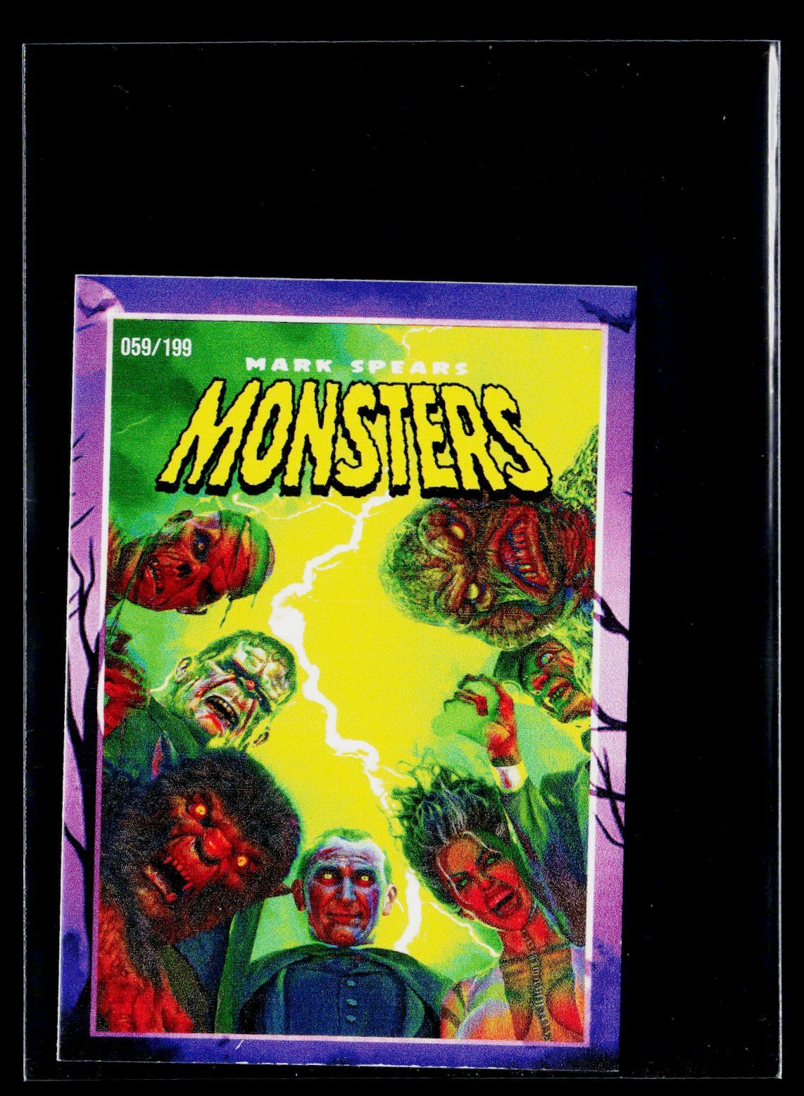 2026 Mark Spears Monsters Halloween #168 MINI #'d /199 Frankenstein Werewolf