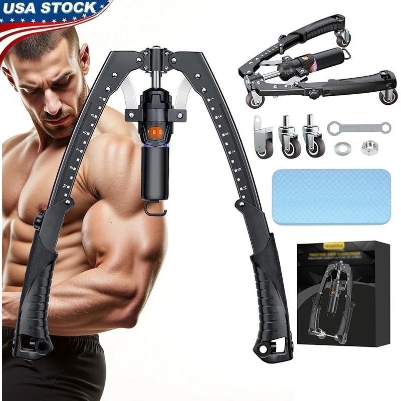 Adjustable Hydraulic Arm Trainer 3-in-1 Fitness Equipment Home Gym Workout New