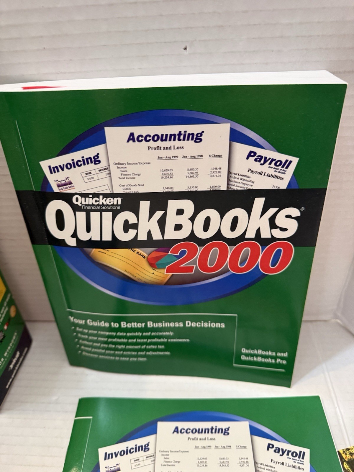 Intuit Quickbooks Pro 2000 for Windows Quicken Financial Services Software