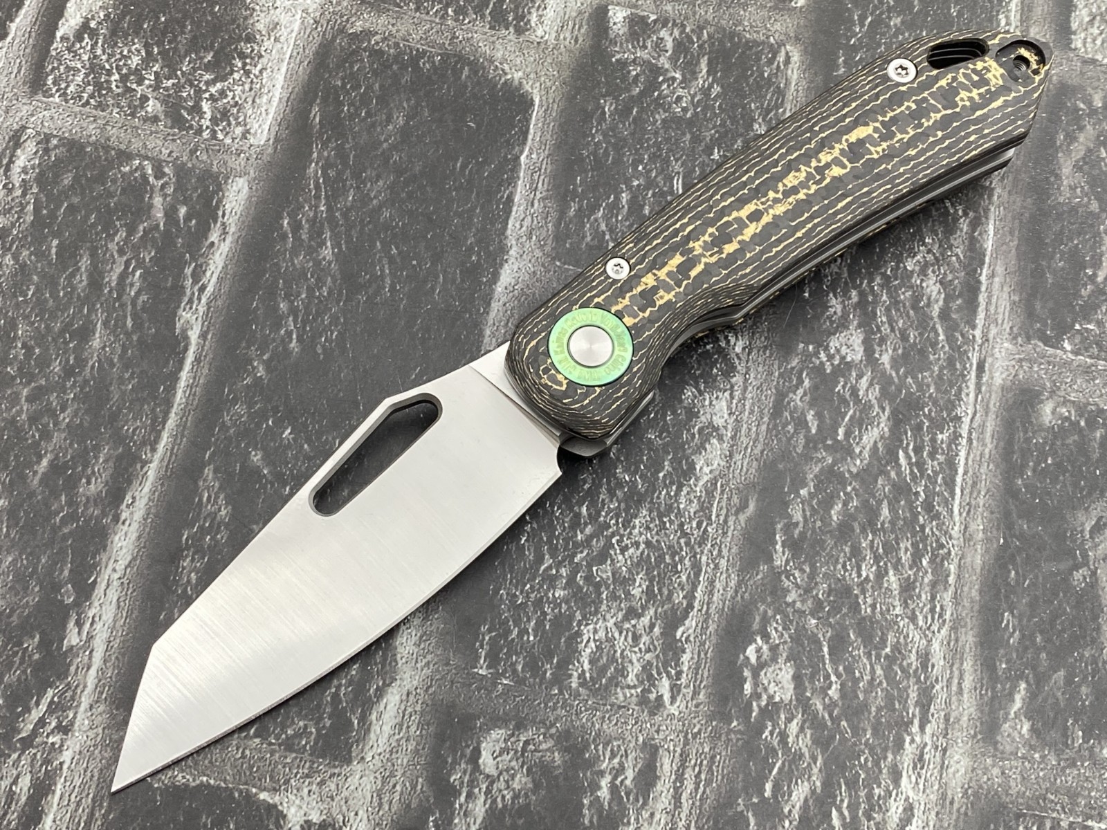 TwoSun TS587-M390-CF Folding Knife TC4 Titanium + CF Handle Pocket Knife