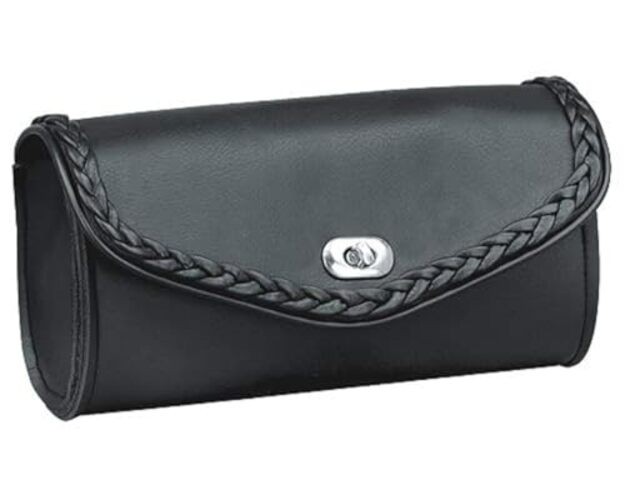 The Nekid Cow Motorcycle Windshield Bag with Braiding and Strong Twist Lock