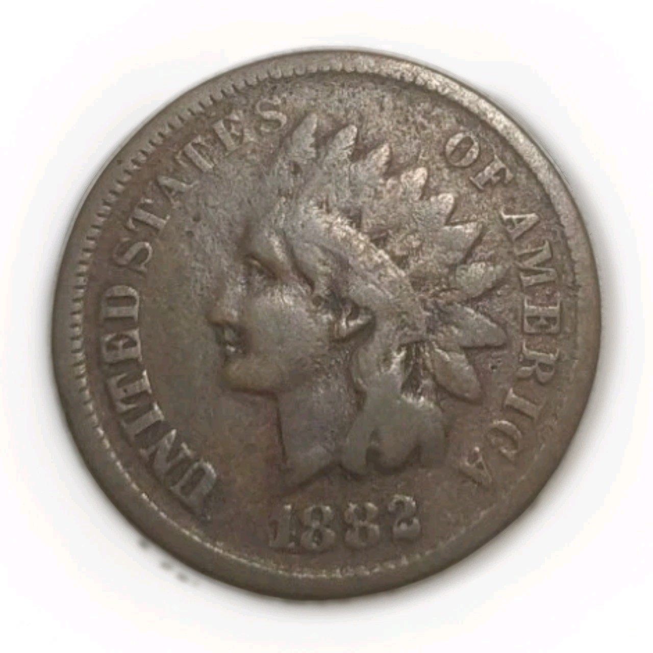 1882 Indian Head Bronze Cent Very Good+ Medium Brown Free Post Tracking