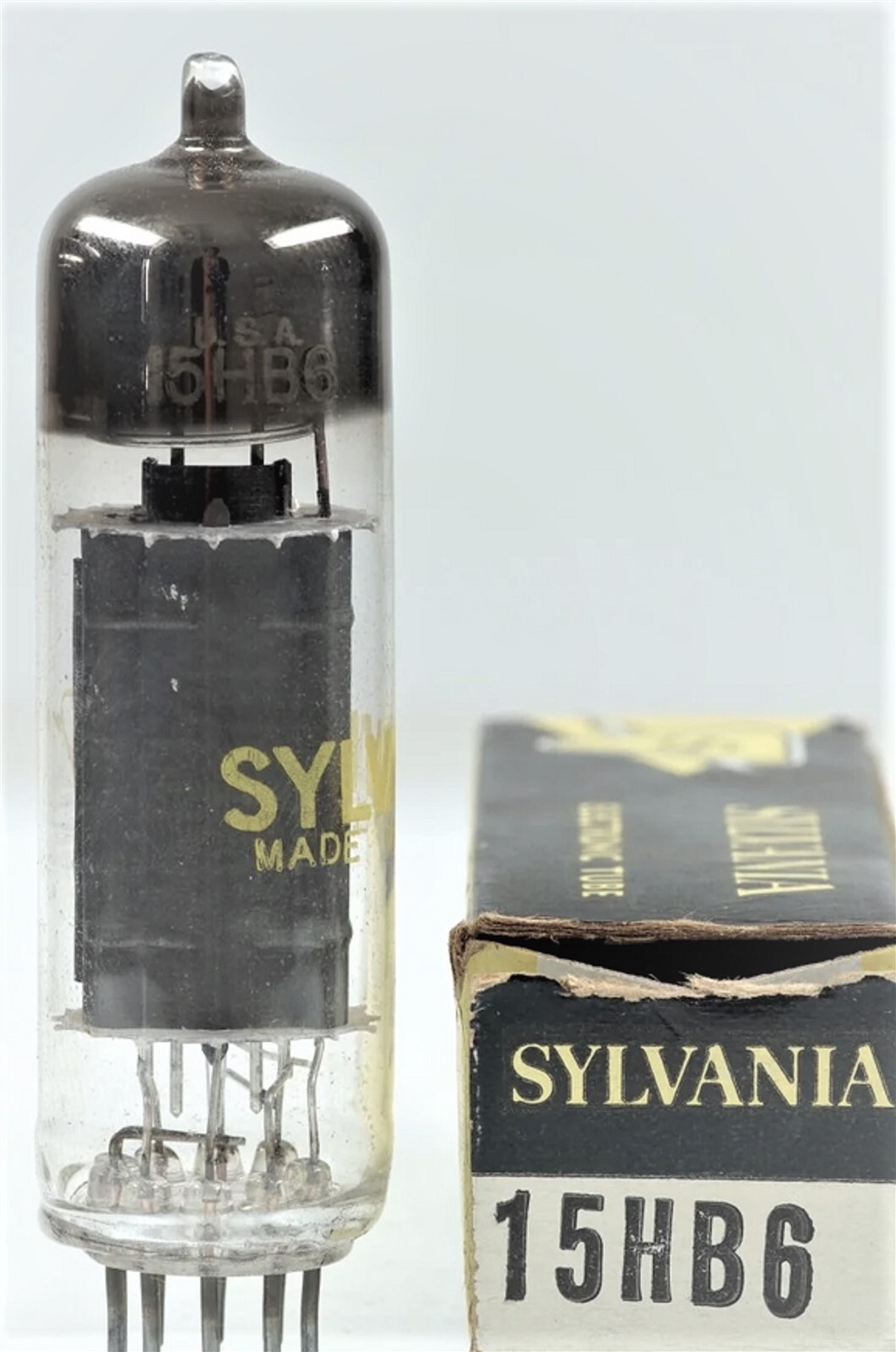 15HB6 TUBE SYLVANIA NIB TESTED & BOXED VINTAGE COMMERCIAL SURPLUS
