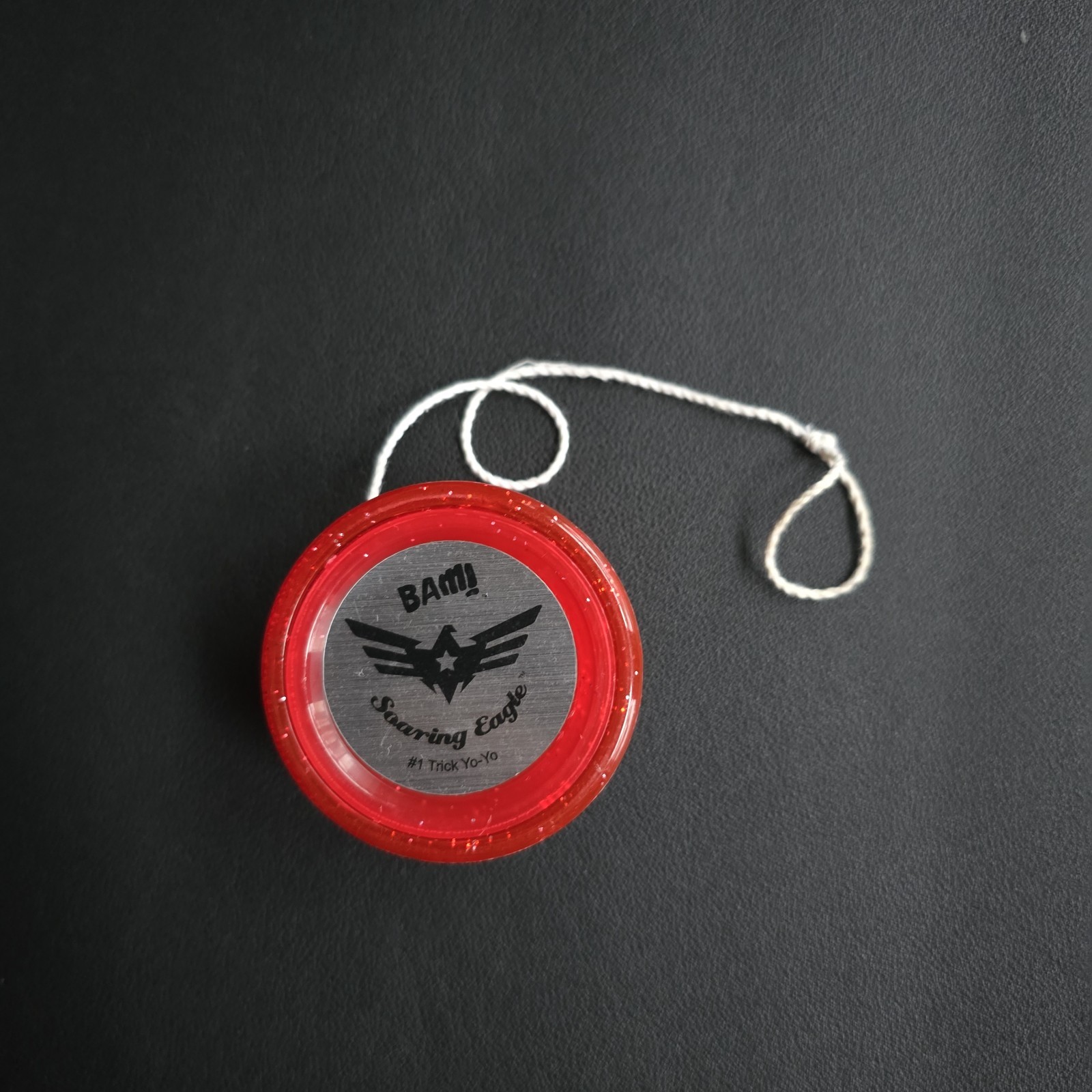 Vintage Bam Soaring Eagle Trick Yo-Yo Red Glitter