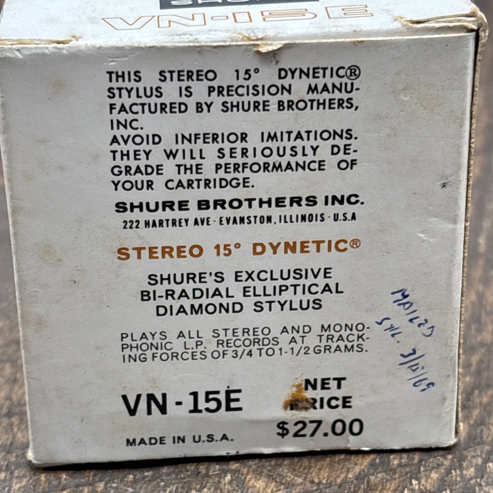 Super Track VN 15 E stylus BOX ONLY