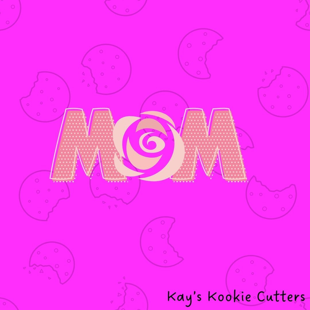 Mom with Flower 2 3D Printed Cookie Cutter