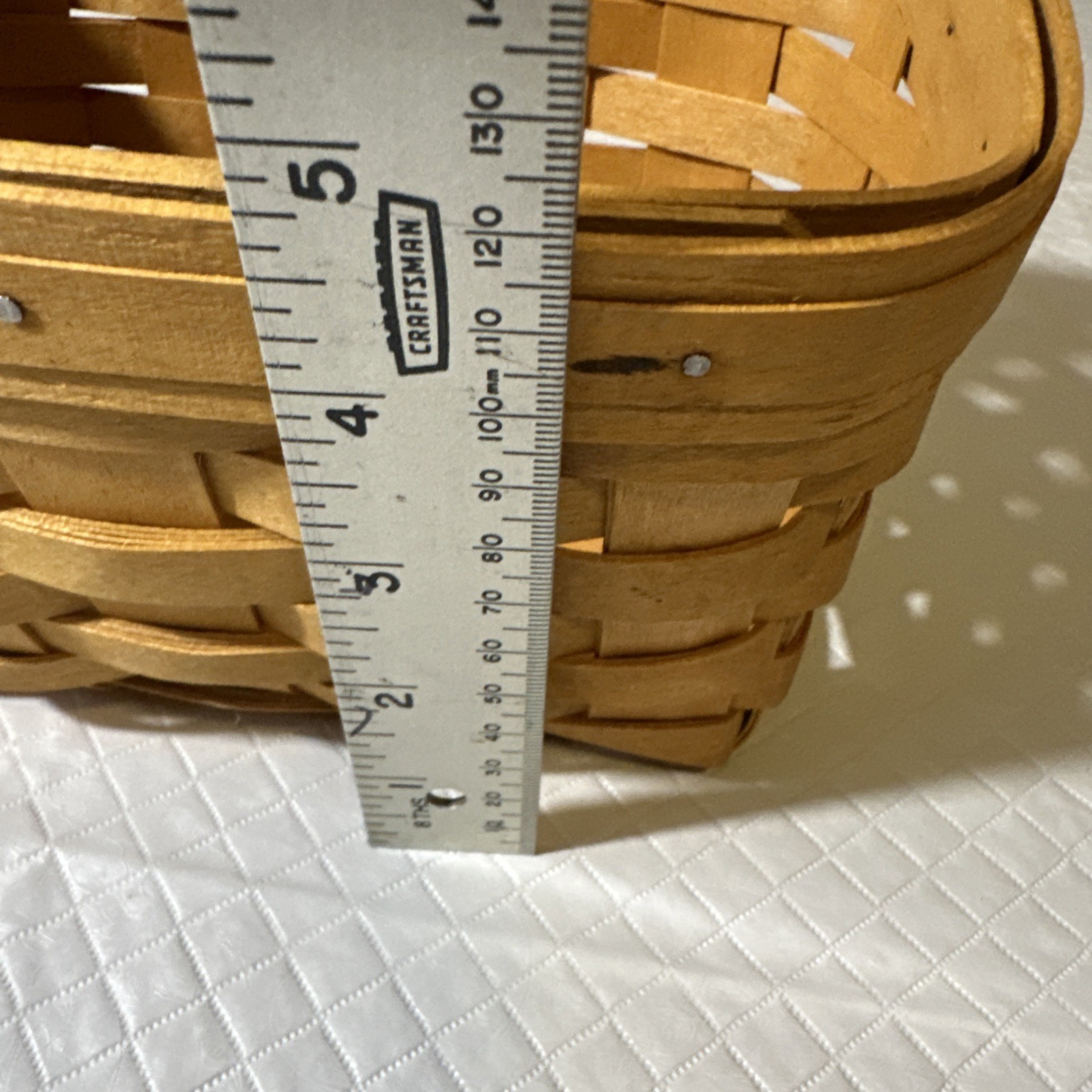 Longaberger Classic Small Basket Slanted Signed 1999 Vintage Basket Only