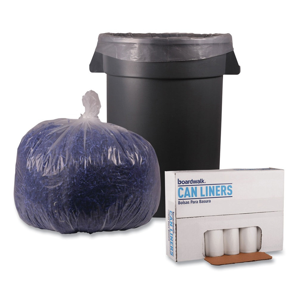 Boardwalk 534 33 gal. Low-Density Polyethylene Can Liners - Clear (100/CT) New