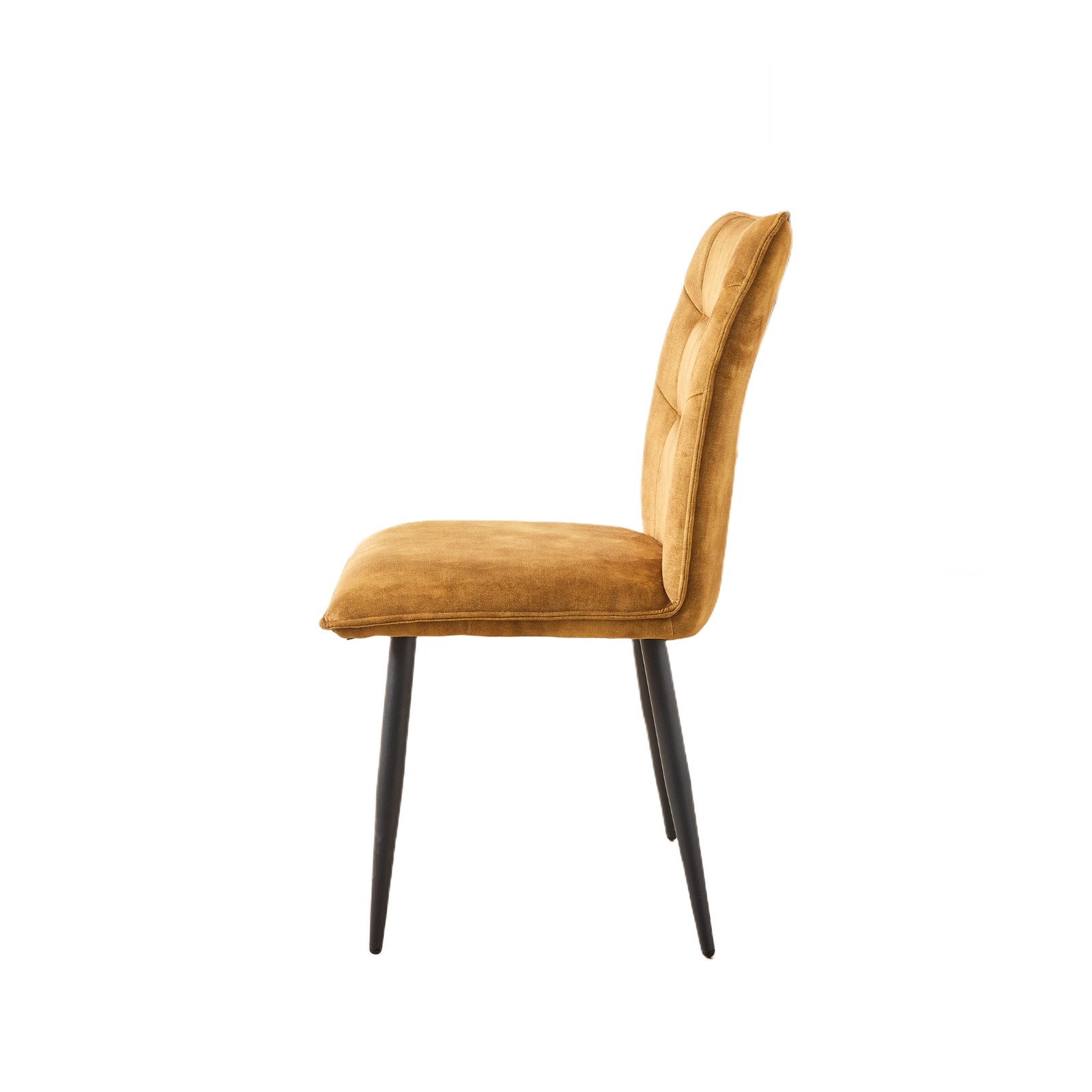 Modern Velvet Dining Chairs 2-Piece Set-Soft Cushioned Seats with Iron Frames