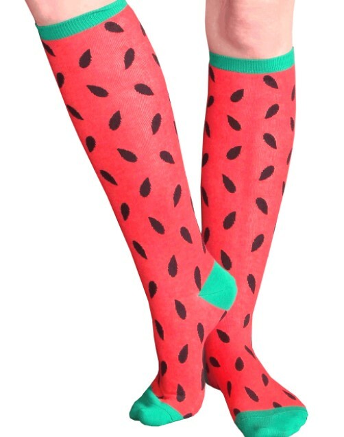 NWT Womens Watermelon Knee-high Novelty Socks