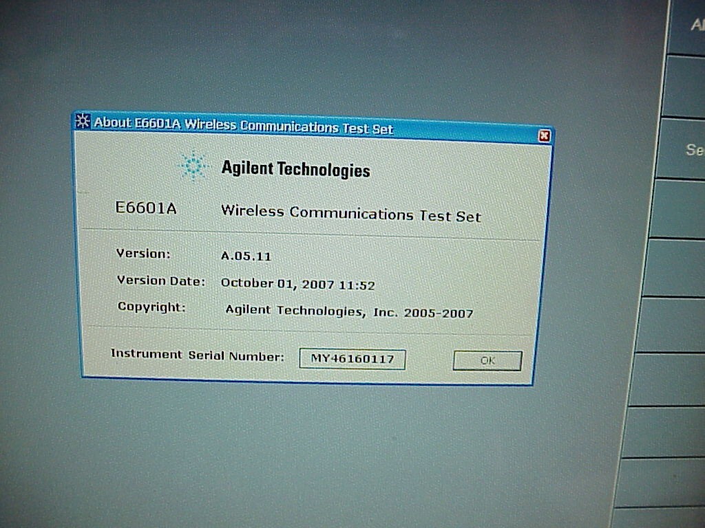 Agilent Keysight E6601A Wireless Communications Test Set OPTS-GSM/CDMA2000