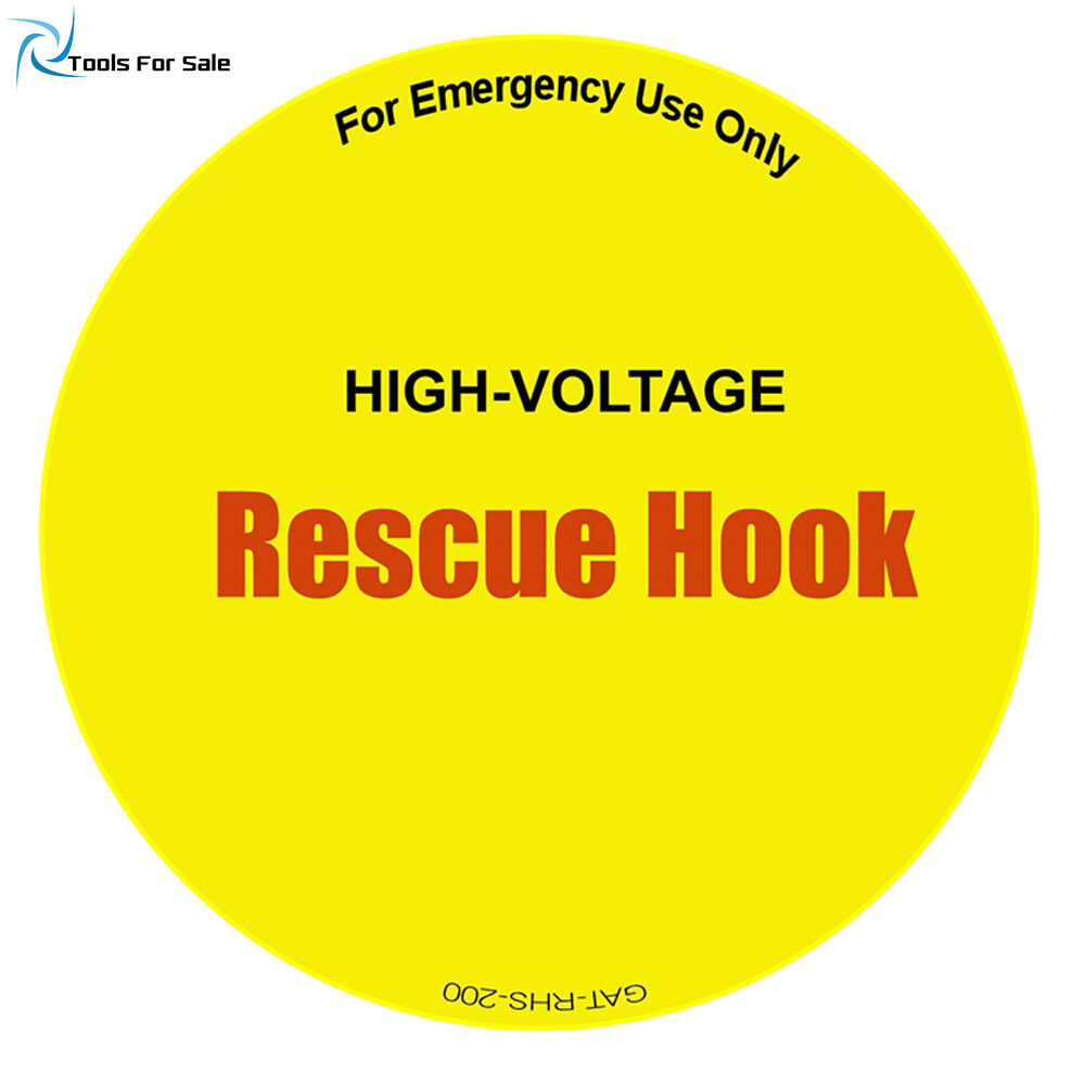 Insulated Rescue Hook Sign - 18" Electric & Hybrid safety sign. Auto & Body Shop