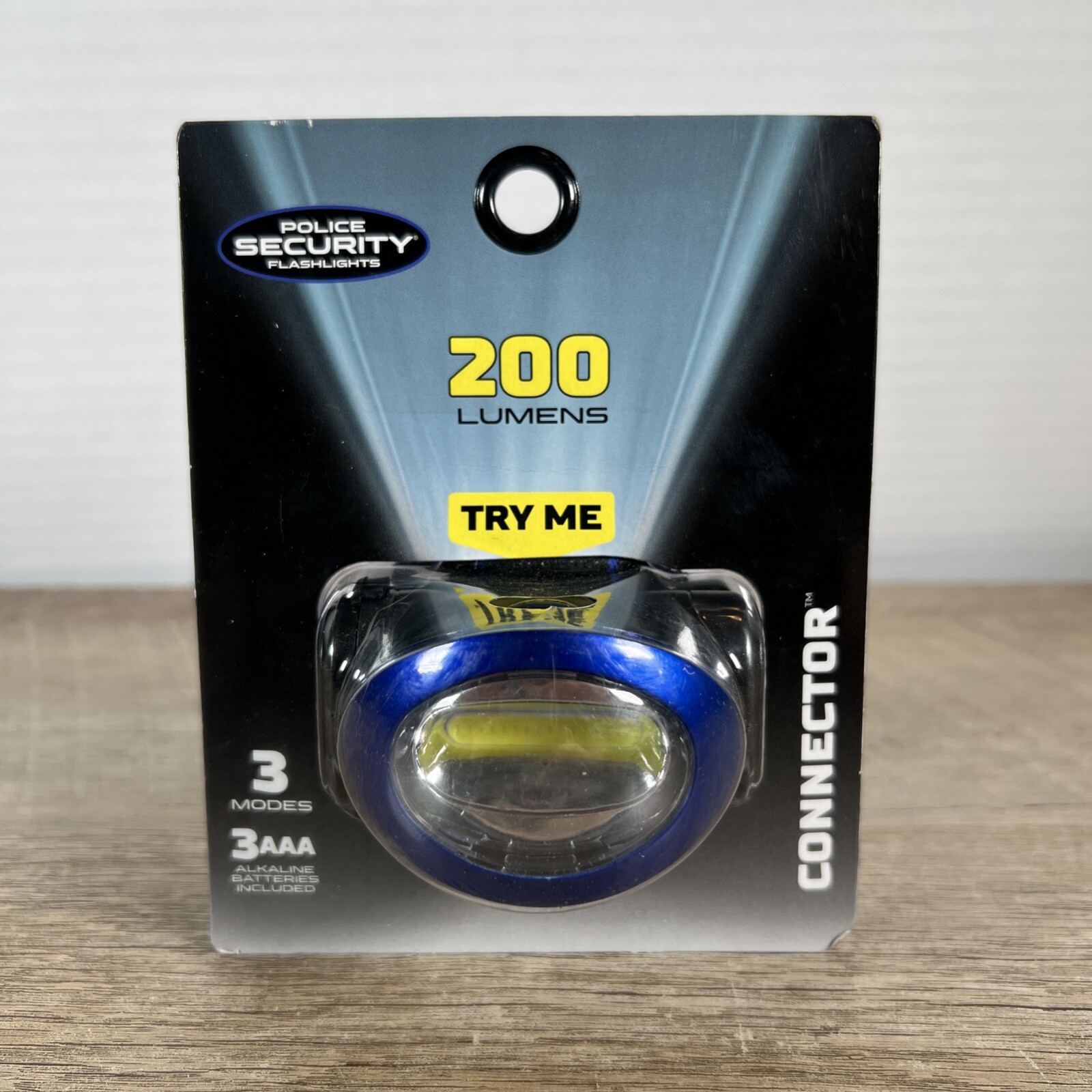Police Security Connector 200 Lm. LED 3AAA Headlamp Camping Hiking Fishing Light