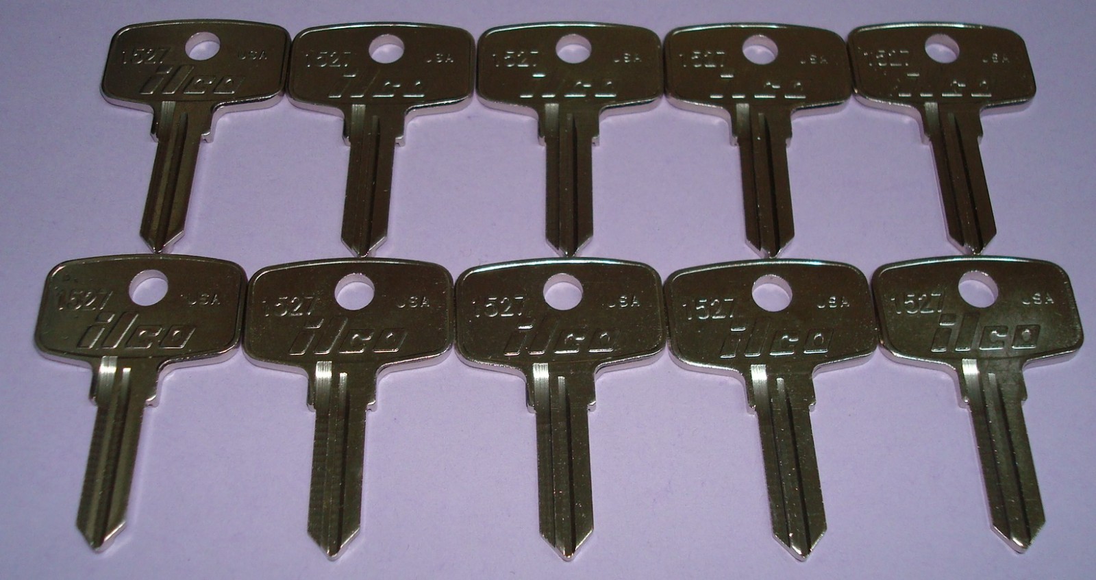 10 New Uncut Snap-On Tool Box Key Blank Ilco 1527 Set of 10 Keys