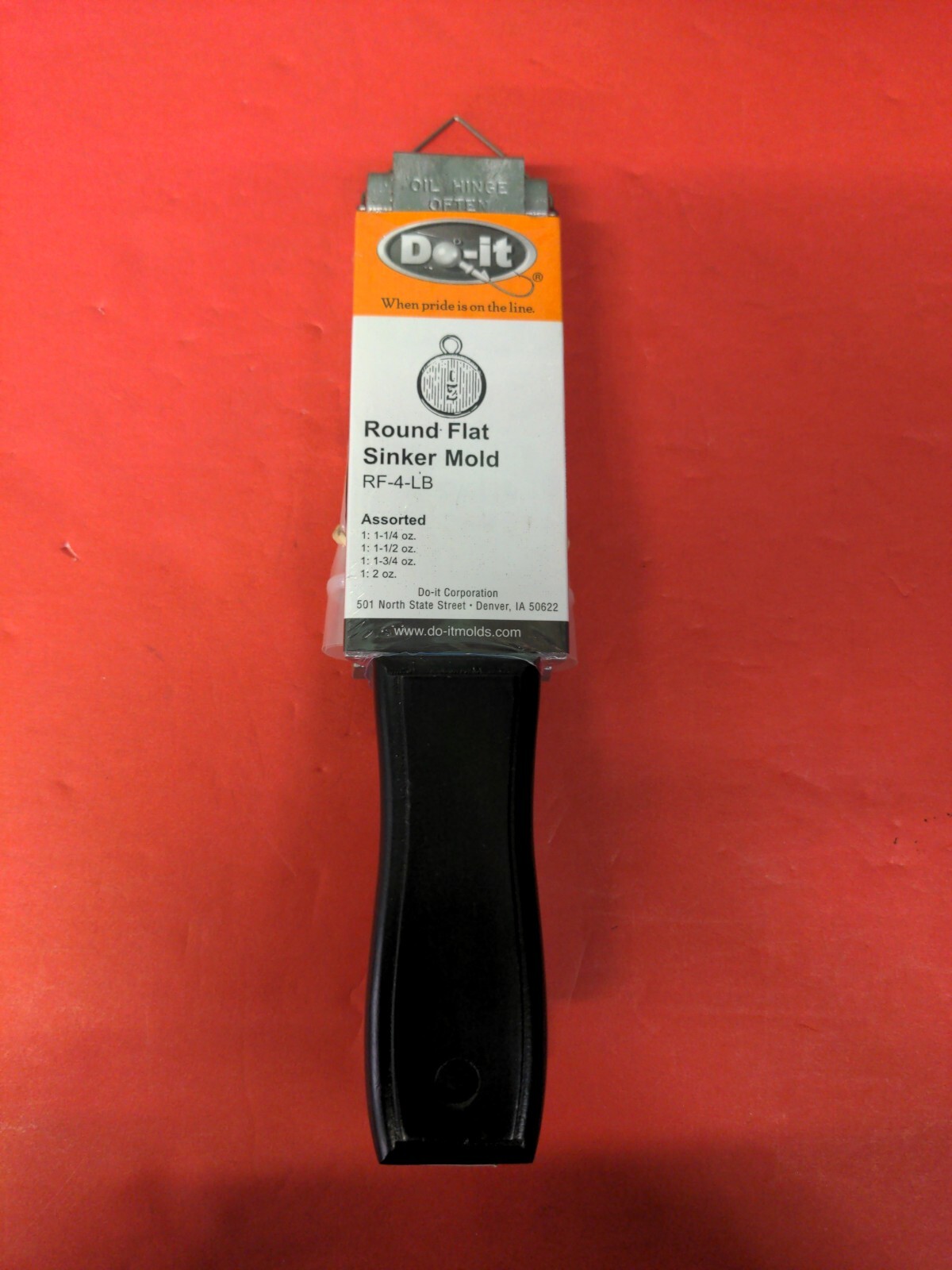 3175-Round Flat Sinker Mold RF-4-LB
