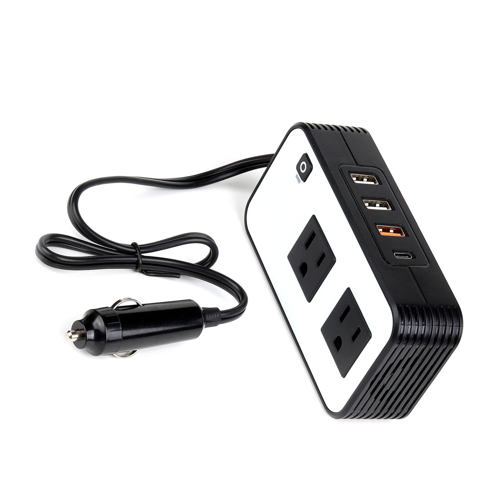 Car Power Inverter for 12V Vehicle with Compact Design and 200W Power Capacity