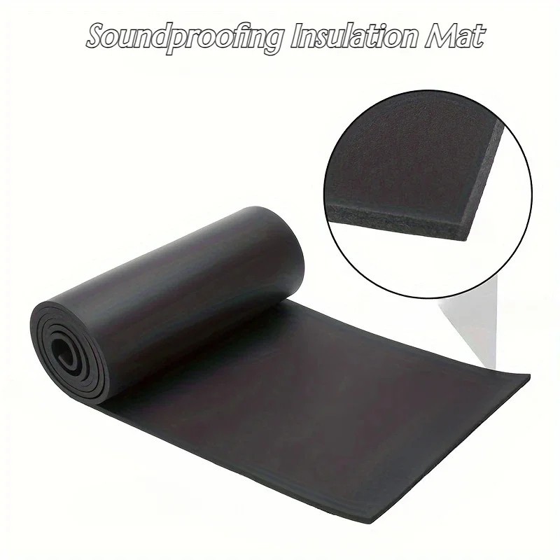 Self-Adhesive Rubber Foam Roll Soundproofing Insulation Waterproof DIY Car Home