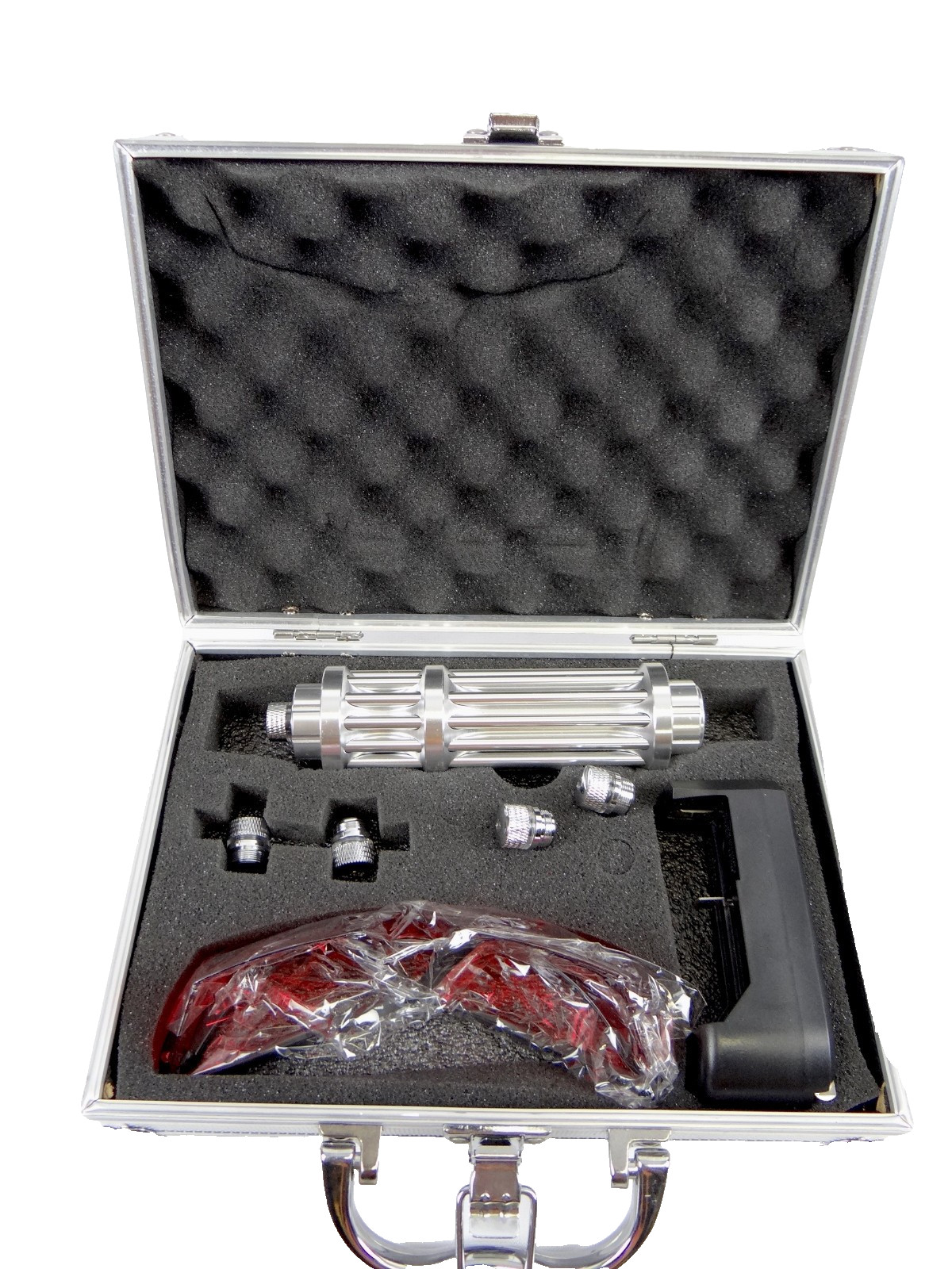 Adjustable Focus Green Laser Pointer 5 Head Multi-Point Visible Beam Flashlight