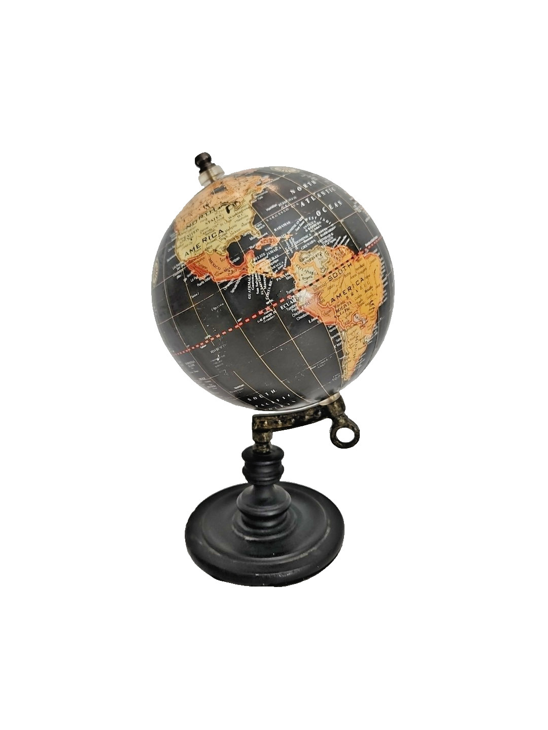 Tabletop World Globe Black Decorative Desk Decor Display