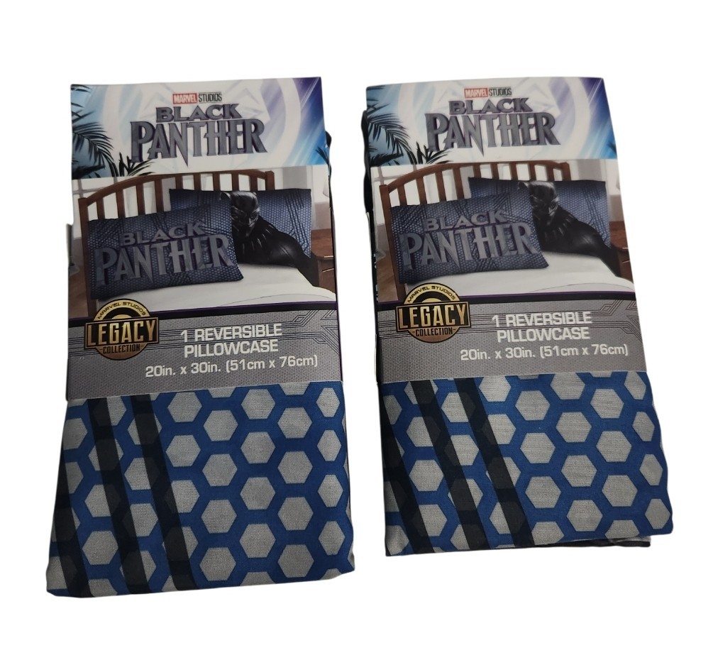 Marvel Studios Black Panther Legacy Collection 2 Reversible Pillowcases 20x30