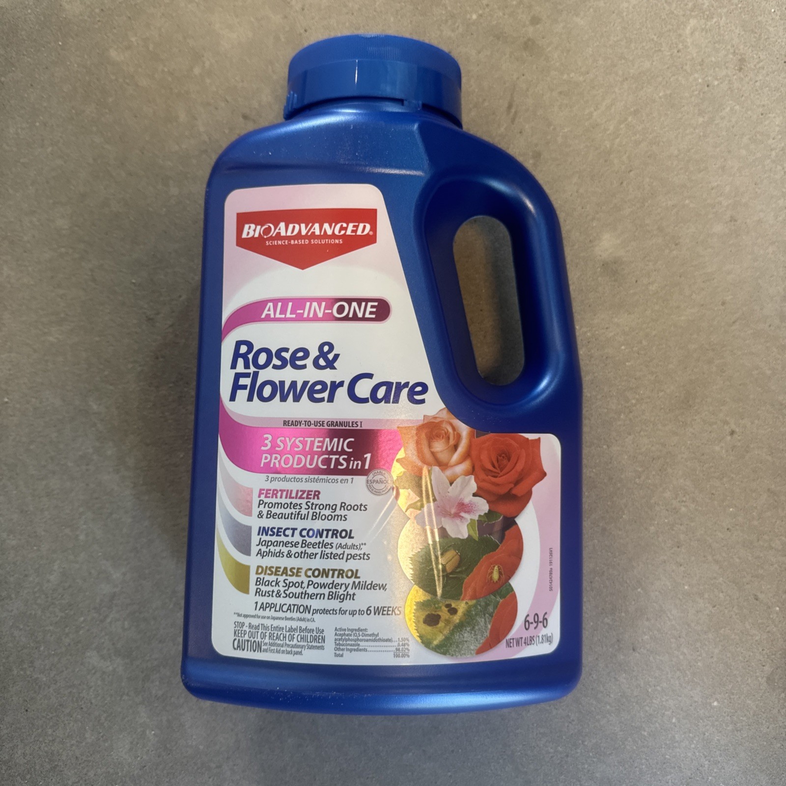 BIOADVANCED All-In-One Rose and Flower Care Granules - 4 Lb - 6-9-6 Flower Food