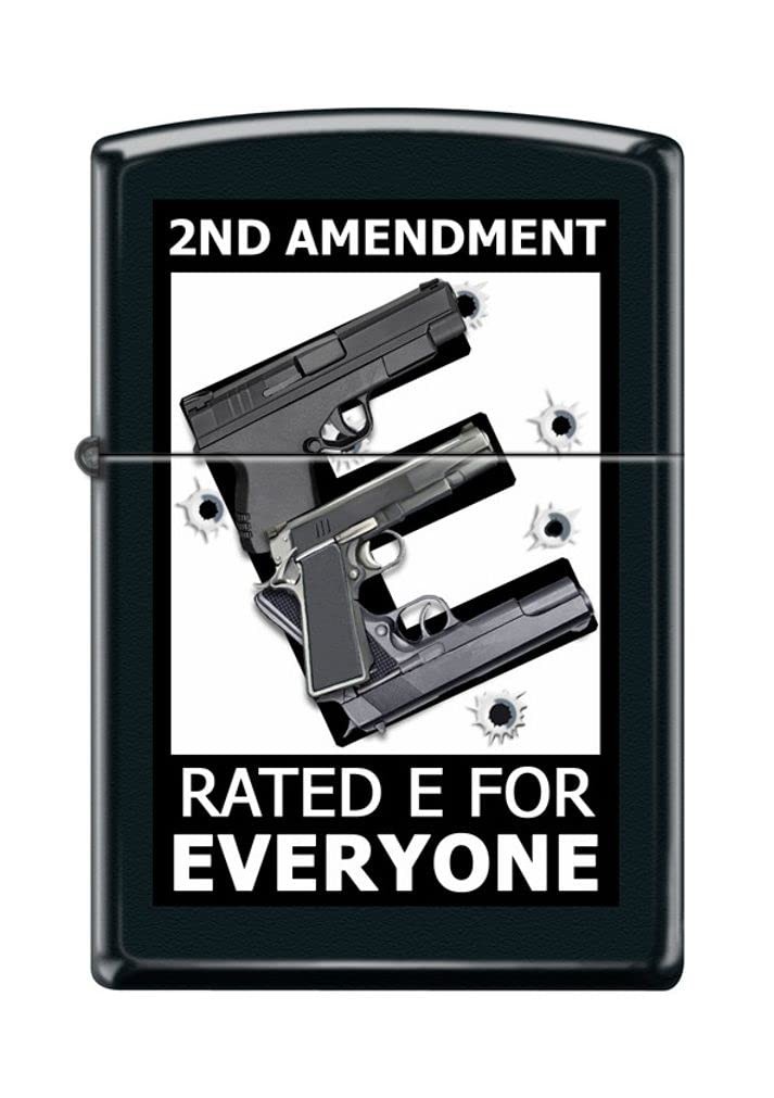 Zippo Lighter- Personalized Engrave for Second 2nd Amendment Gun Rated E #Z5105