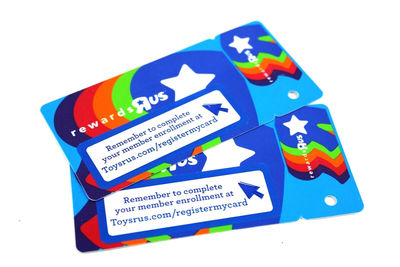 Lot of 2 - Toys R Us Rewards Card & Key Card Chain Collectible Gift Store Rare