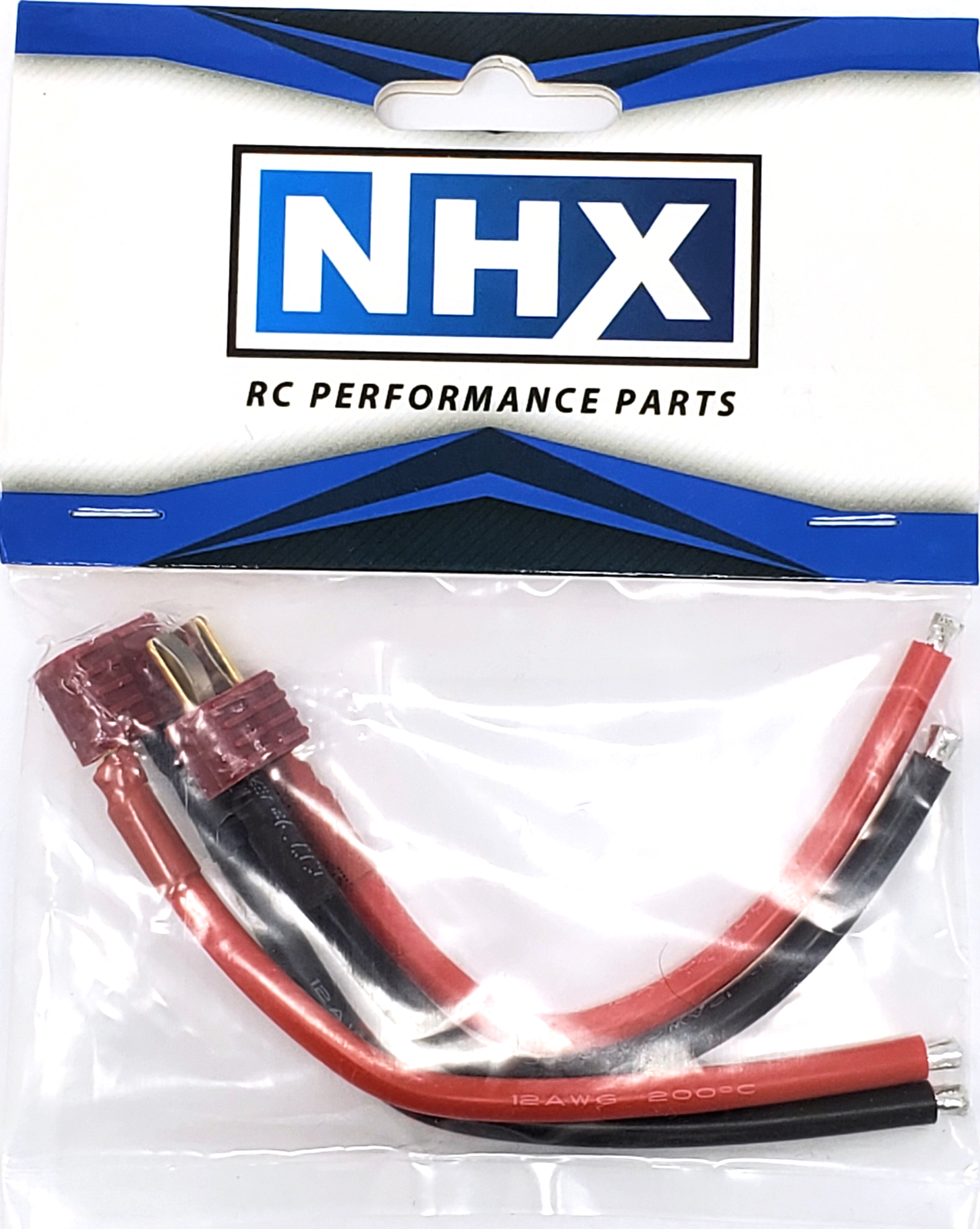NEW NHX Deans Anti-Skid Male / Female Adapter Connecter with 12 AWG 4" Silicone