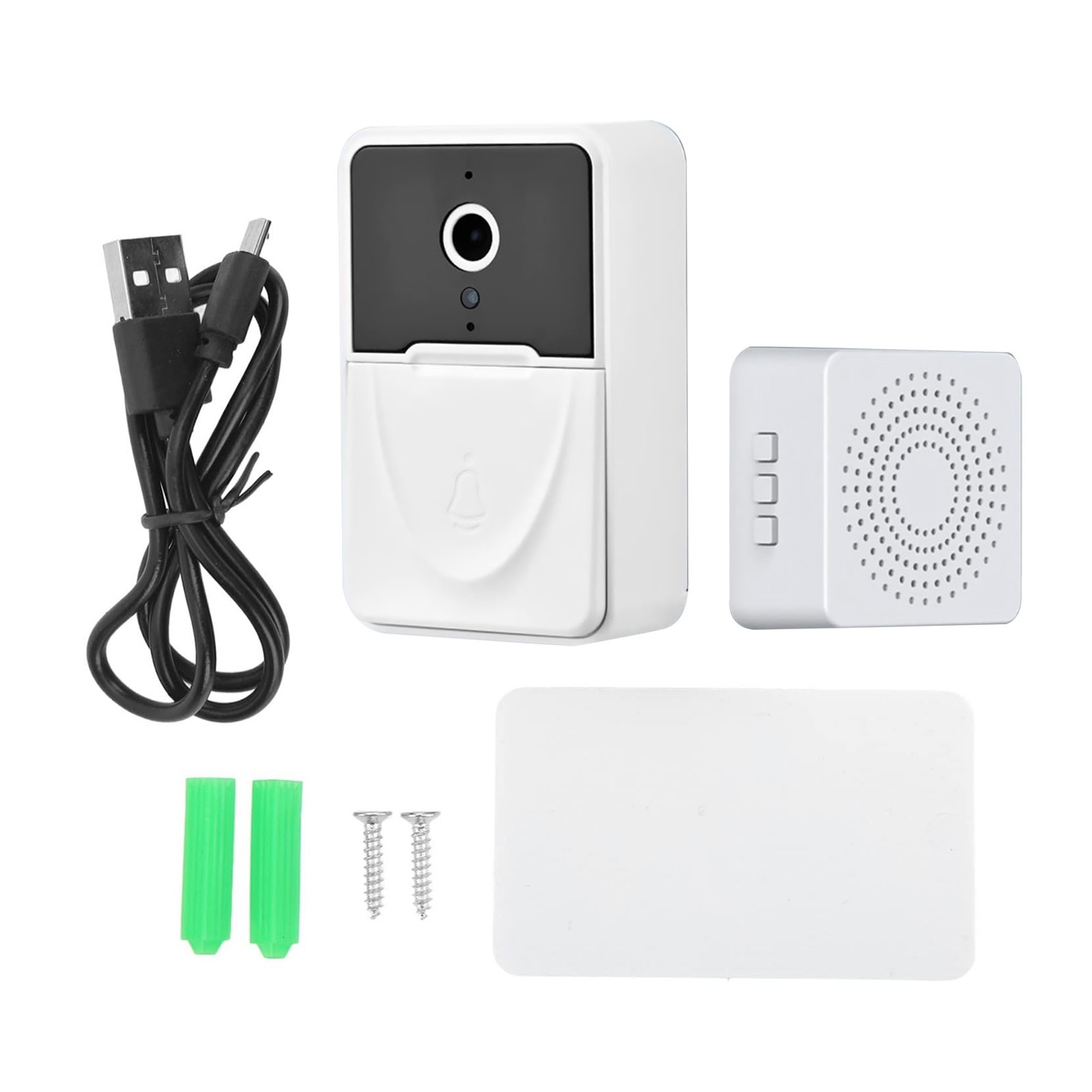 Wireless Video Doorbell WiFi Intercom Camera With Wide Angle IR Night Vision