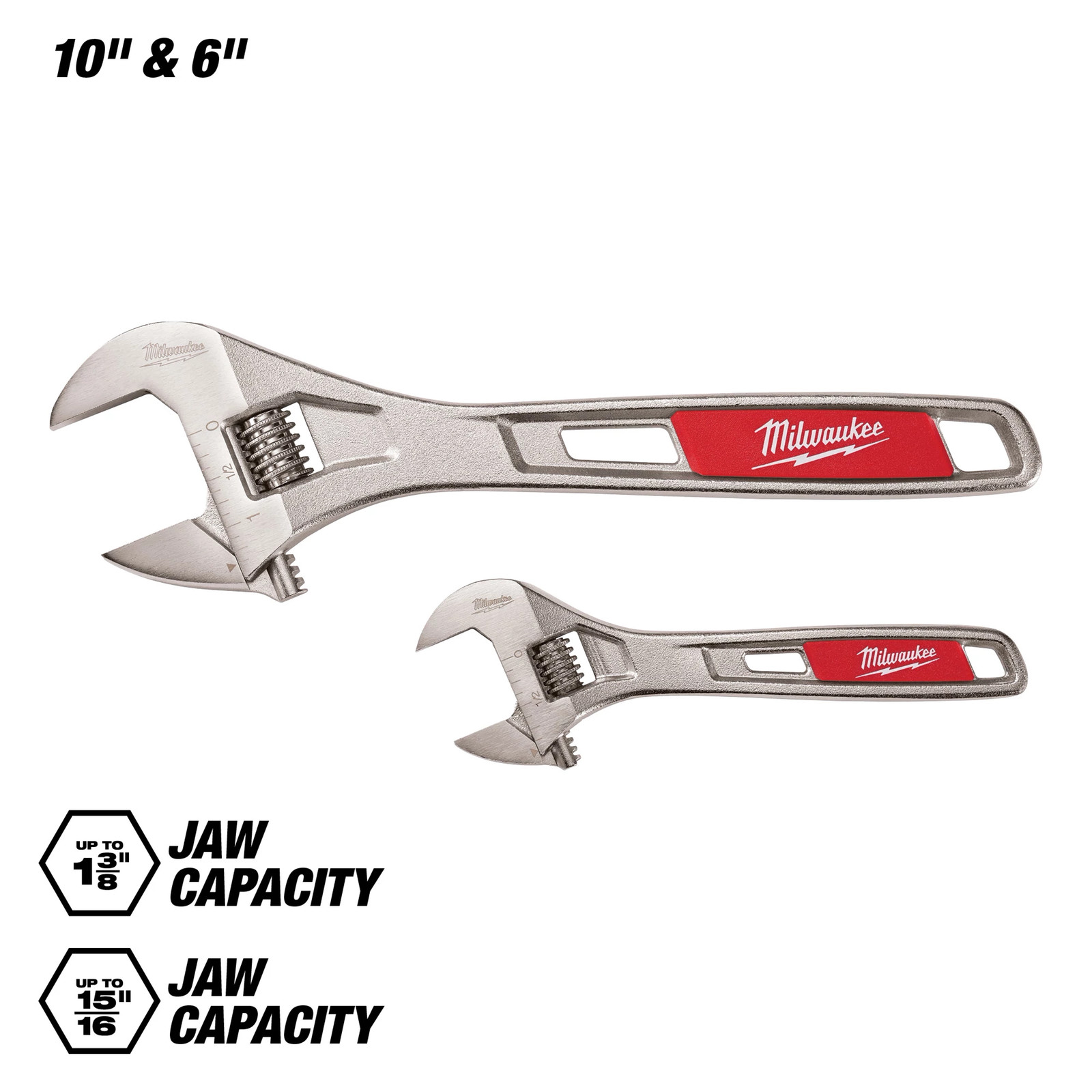 Milwaukee 48-22-7400 2 Pc. 6" & 10" Adjustable Wrench Set