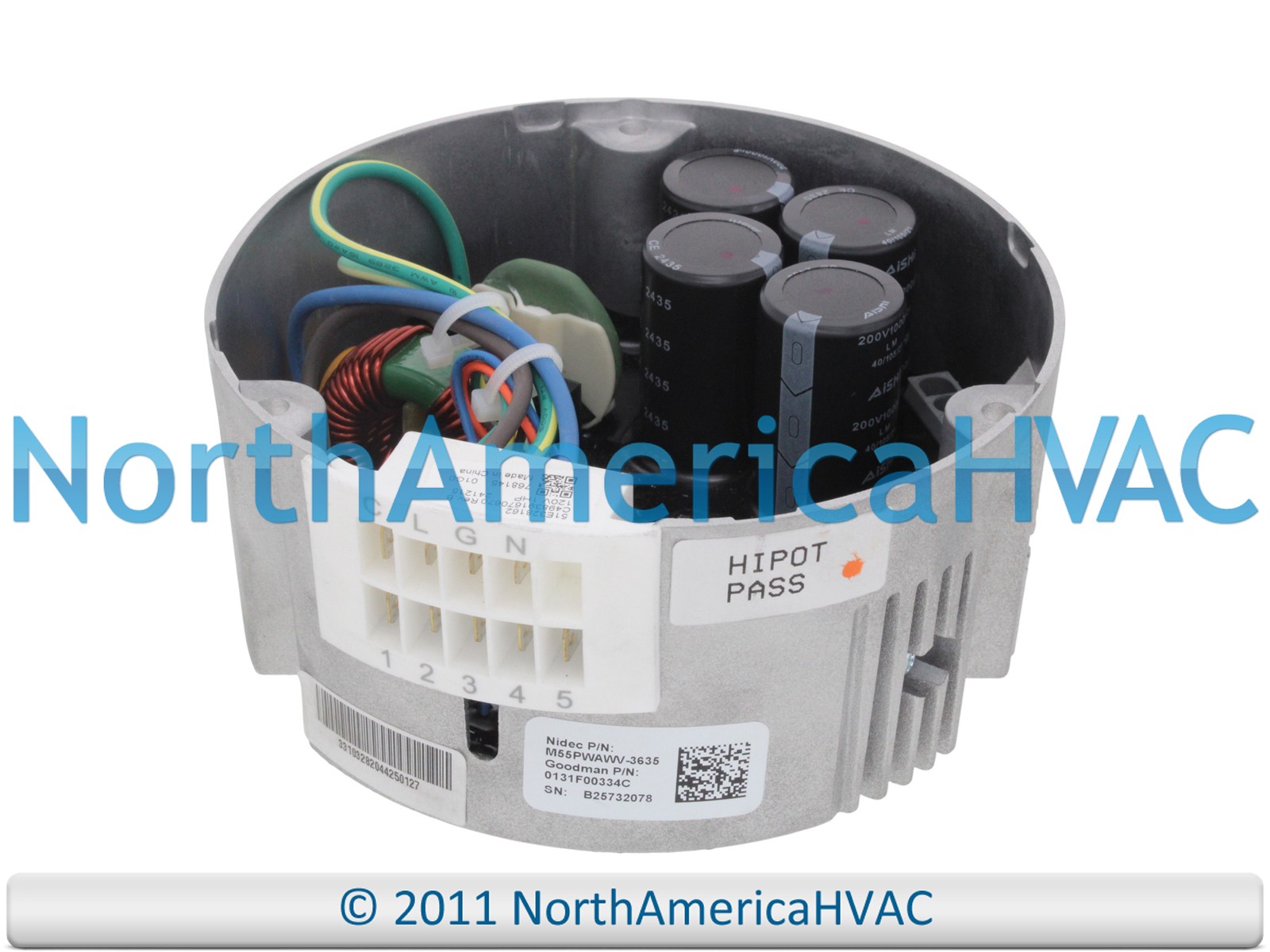 OEM 13X Furnace Blower Motor Module 1 HP Replaces Nidec M55PWAWV-3635
