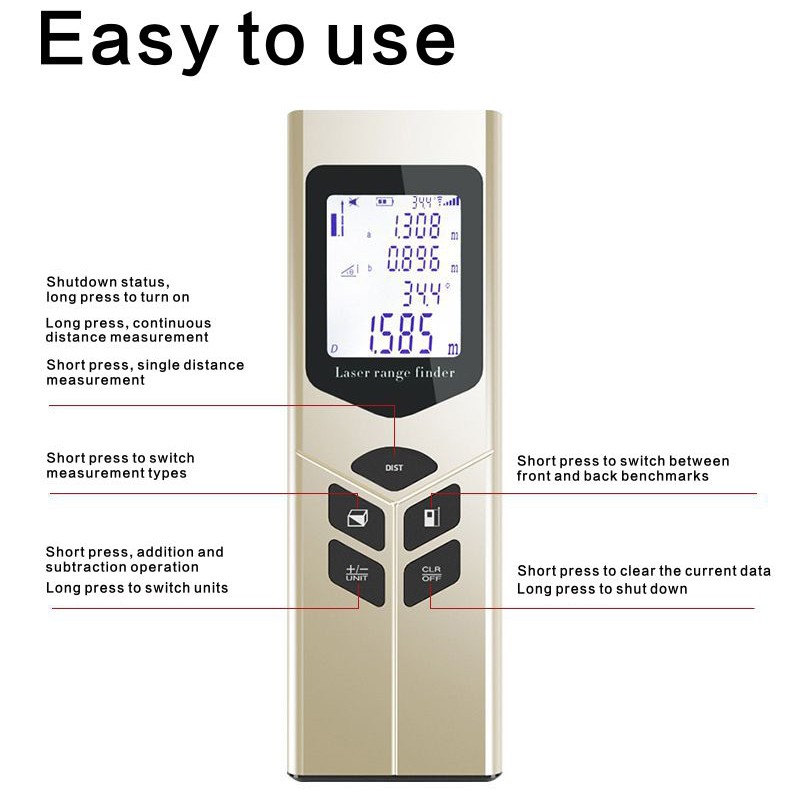 60M Laser Range Finder Handheld Mini Distance Meter60M Digital Laser Rangefinder
