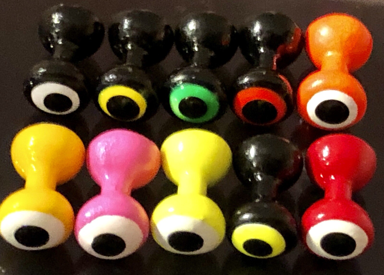 DOUBLE PUPIL LEAD EYES by HARELINE. YOU PICK SIZE / COLOR. FLY TYING STREAMERS.