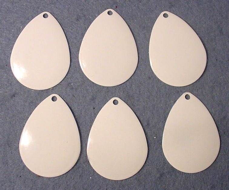 Lot of 6 Worth Mfg No. 6 White Colorado Spinnerbait #6 Blade Shallow Cup