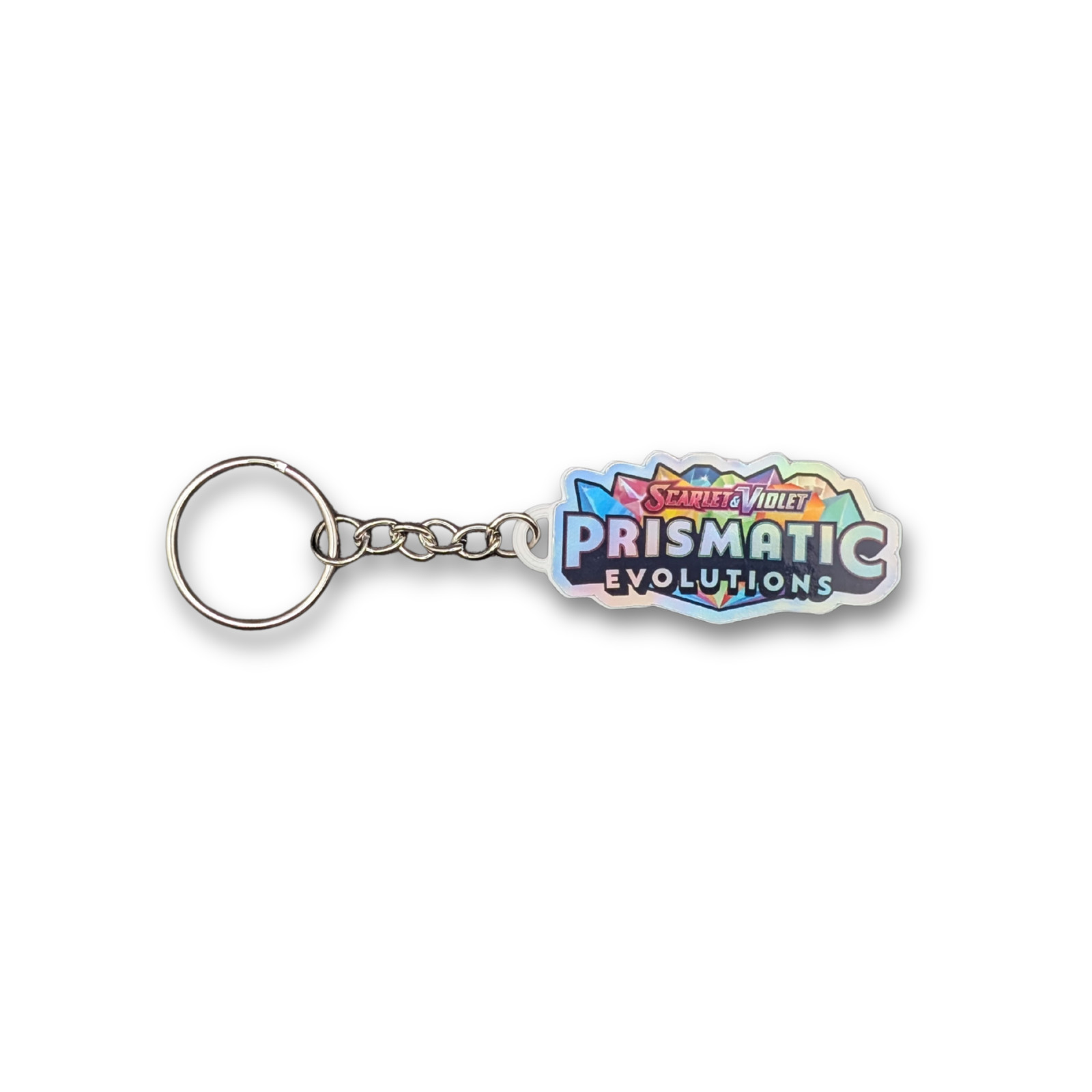 Pokemon TCG Scarlet & Violet Prismatic Evolution Holographic Binder Tag Keychain