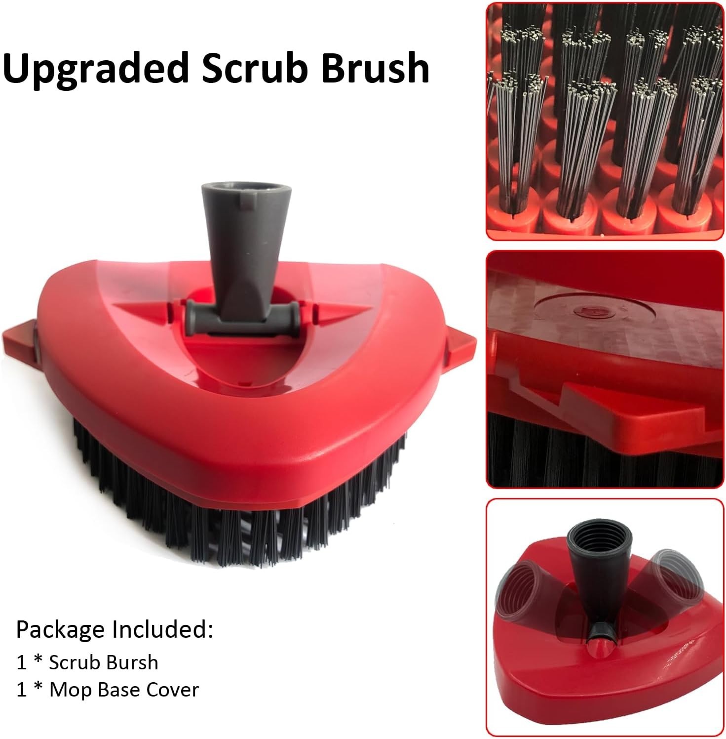 Dual Replacement Spin Mop Scrub Heads - Efficient Deep Cleaning for All Surfaces