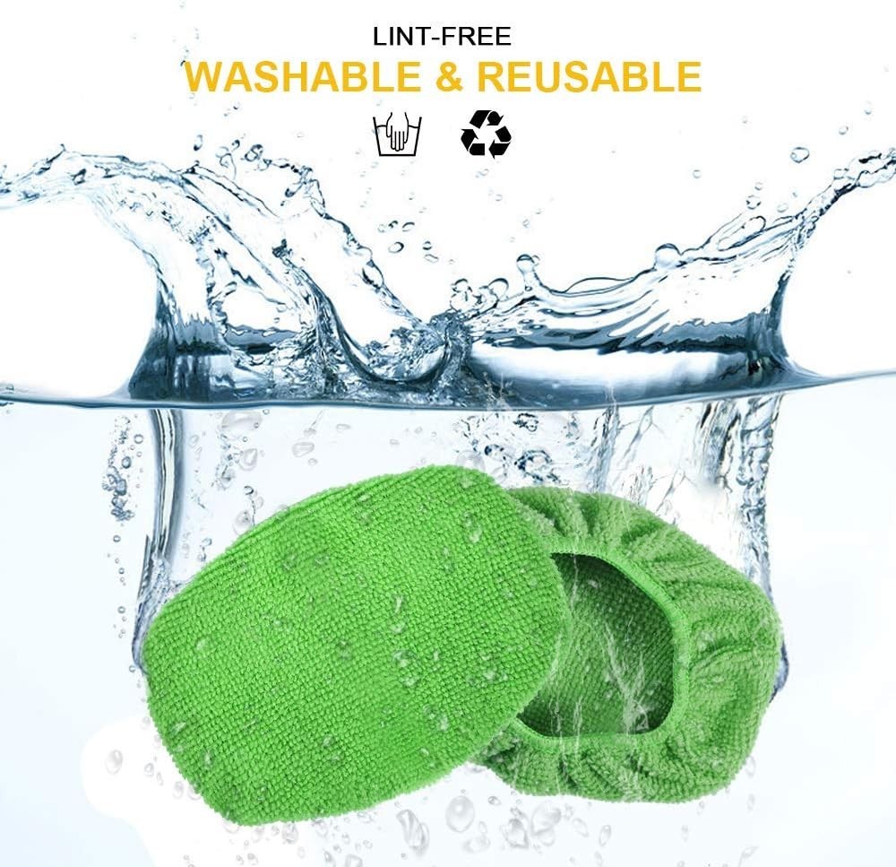 5 Pack Microfiber Replacement Bonnets for Windshield Cleaners - Eco-Friendly