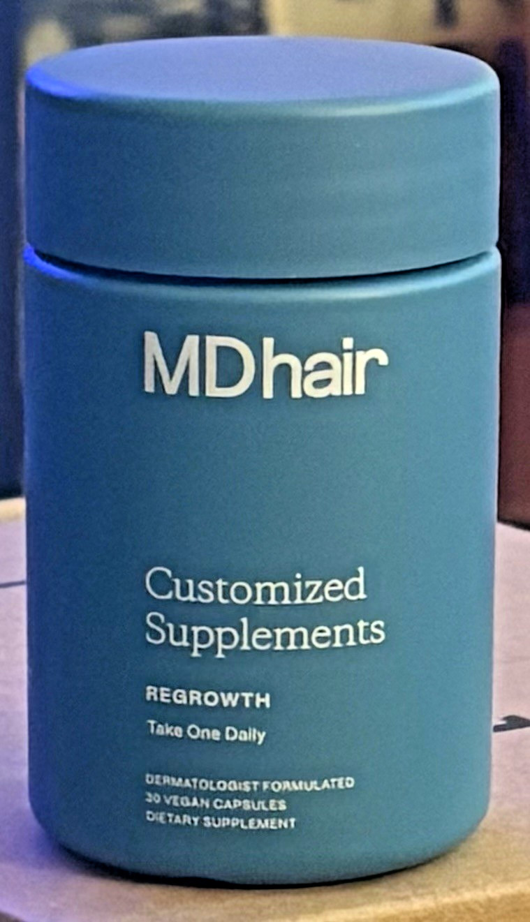 MDhair Customized Hair Wellness Supplements Regrowth 30 Capsules