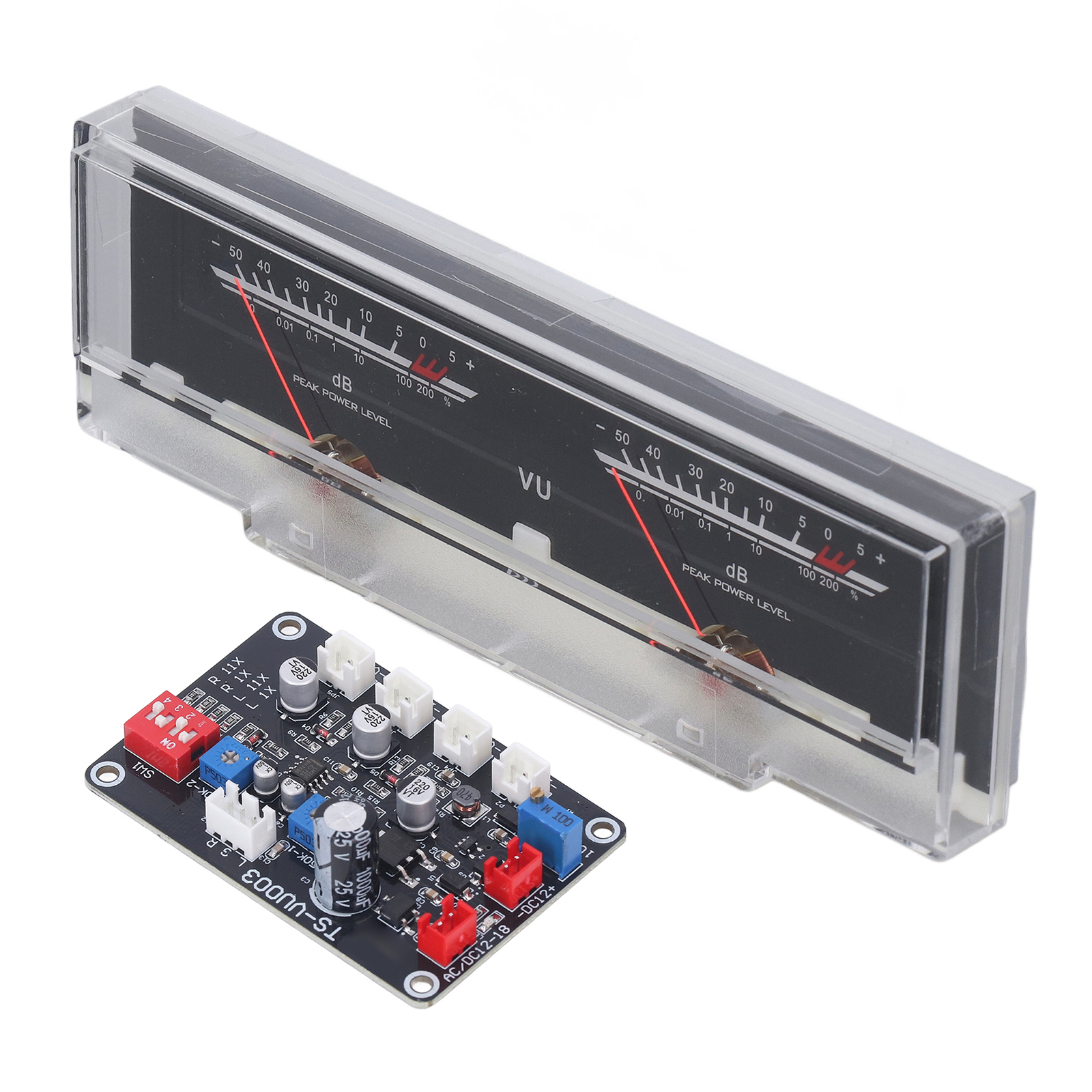 VU Meter Easy Operation ABS White Backlit High Accuracy VU Meter