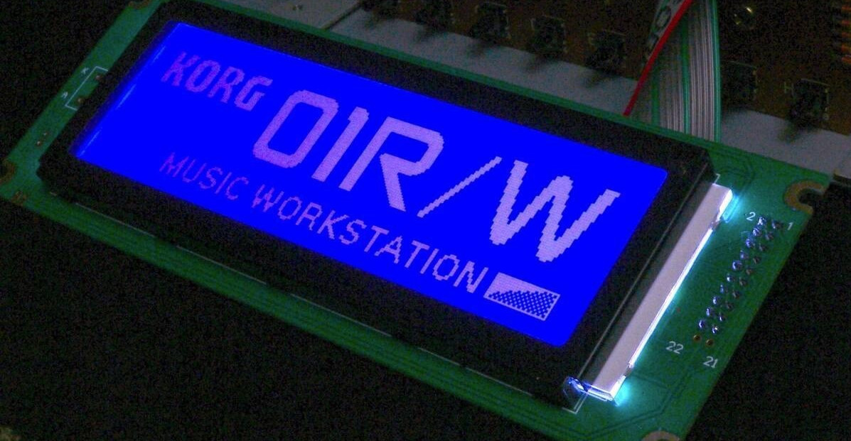 High-brightness blue LCD with LED backlight For KORG 01R/W